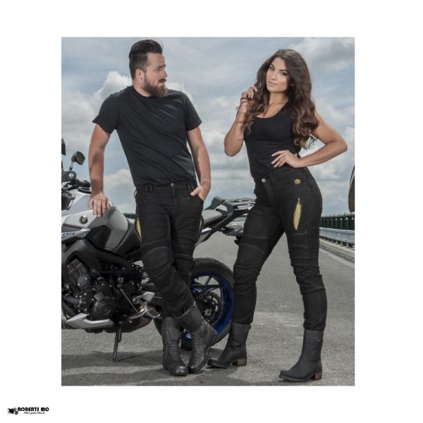 Trilobite Parado sort, mc bukser med Kevlar