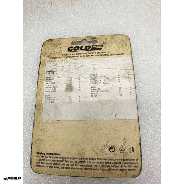 Bremseklodser GoldFren 122