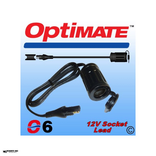 Optimate SAE stik til cigaretstik (hun) 50cm