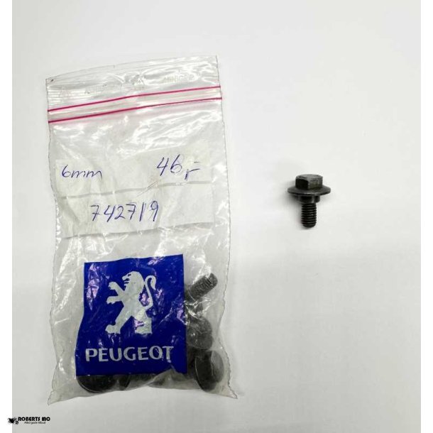 Peugeot skruer 6mm original